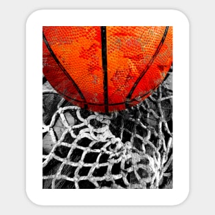 Basketball art print swoosh 110 - basketball artwork Sticker
